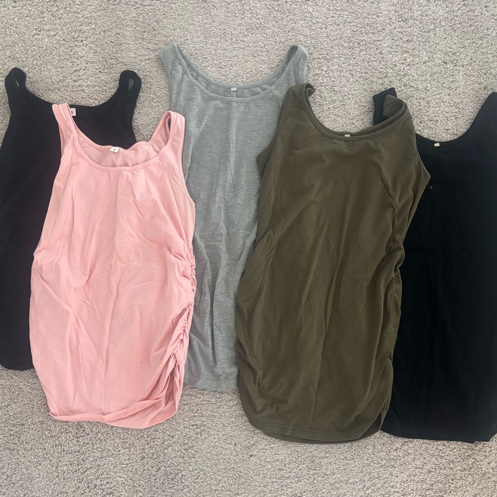 Maternity Tank Tops- Ruched Sides